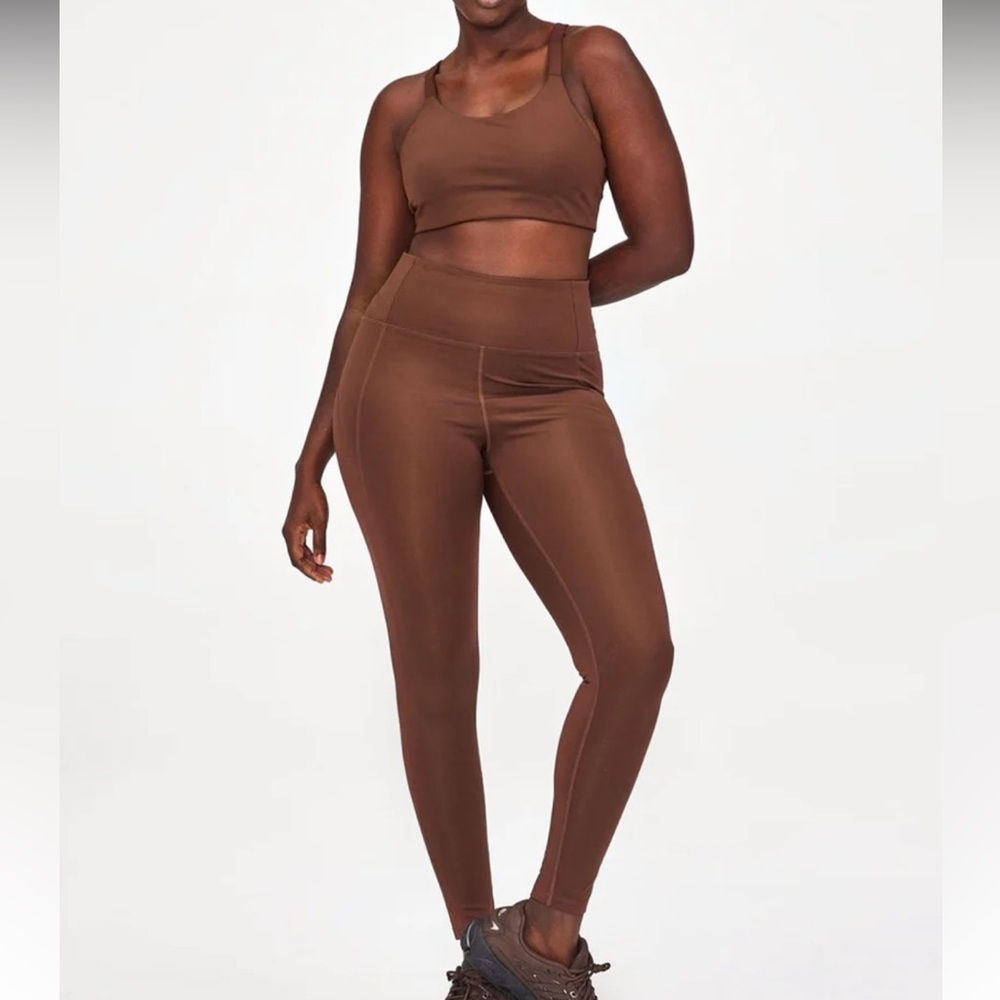 GIRLFRIEND COLLECTIVE LEGGINGS IN BROWN SIZE SMALL